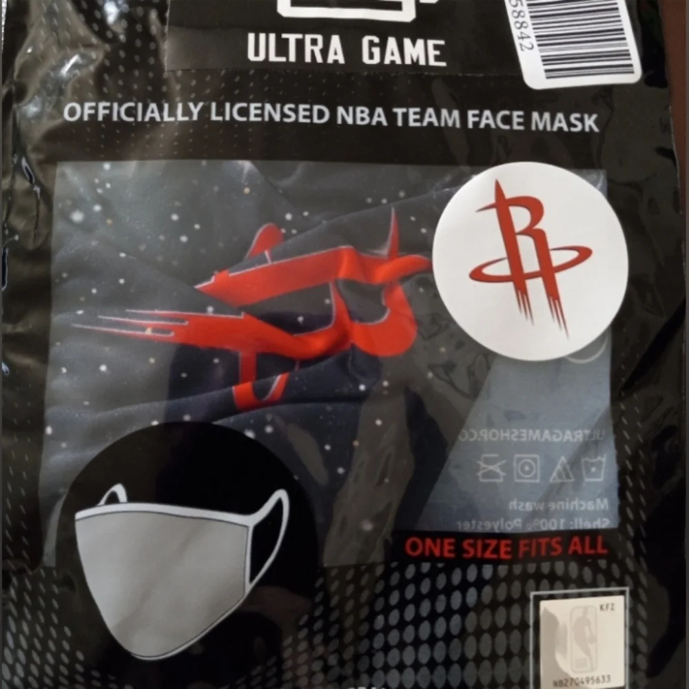 NBA HOUSTON ROCKETS MENS FACE MASK.